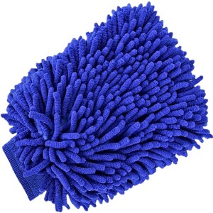 Microfiber House Cleaning and Car Wash Mitts, Double Sided Chenille Microfiber Waterproof Gloves, Lint Free Scratch Free