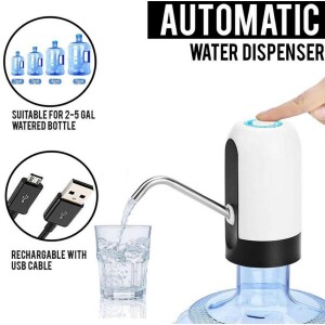 Electric Water Bottle Pump, USB Charging Automatic Portable Drinking Water Dispenser for Home, Office, Travel, Camping