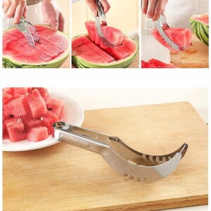 Multipurpose Watermelon Slicer, Watermelon Cutter Kitchen Gadgets, Stainless Steel Fruit Carving, Melon Cutter Tool,