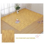 Premium Wood Grain Interlocking EVA Foam Floor Mats. Protective Flooring Mats for Kids, Gym, Yoga & Outdoor Workouts
