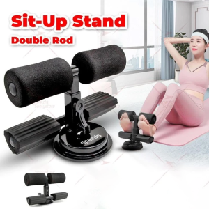 Portable Sit Up Bar Exercise Equipment, Self Suction Sit Up Foot Holder Muscle Training Fitness Exerciser Device with 4 Adjustable Positions.