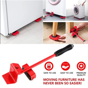 5Pcs Furniture Lifter Mover Tool Set Convenient Moving Tool Heavy Move Furniture Can Easily Lift Heavy Objects Suitable for Sofas and Refrigerator Etc
