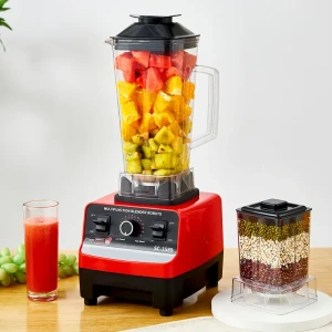 High Quality Powered 4500W Blender With 2 Containers. Multifunctional Blender For Smoothies, Ice Crushing, Frozen Fruits, Soups & Dry Grinding