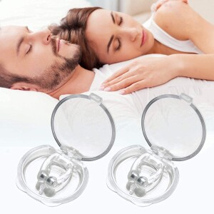 Reusable Magnetic Anti Snore Noseclip Pack of 2 Pcs, Silicone anti snore device, A Simple Solution for Nasal Snorers