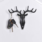 Deer Head Antlers Hook for Hanging Key, Hat Scarf Bag Clothes For Living Room Bathroom Kitchen Bedroom, Home Decoration
